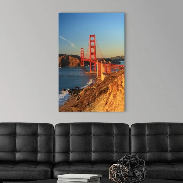 View of Golden Gate Bridge - San Francisco, California, USA, Canvas Wall Art, 24x36, Great Big Canvas