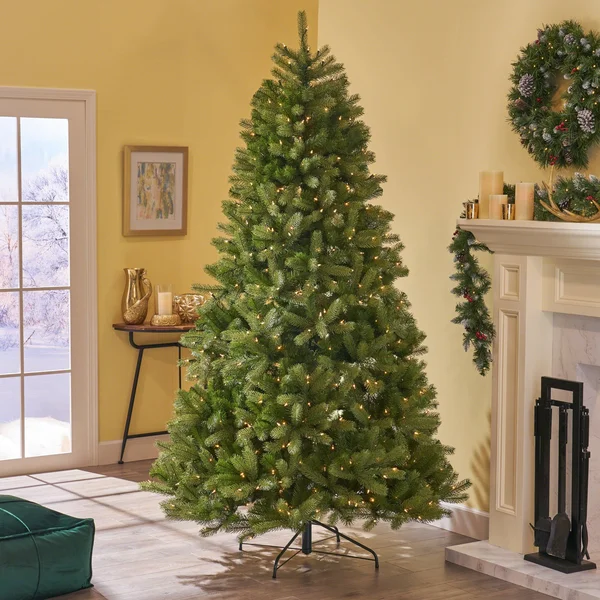 Christopher Knight Home 7.5-ft Mixed Spruce Pre-Lit or Unlit Artificial Christmas Tree by, Clear