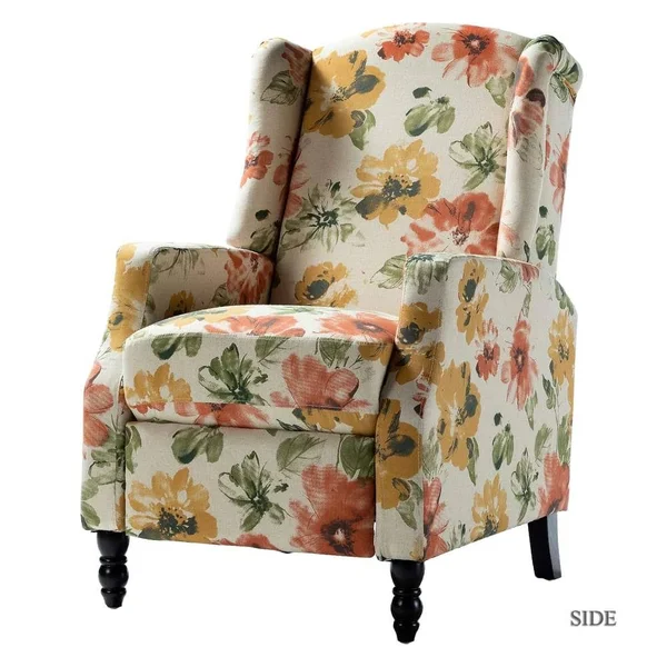 Jayden Creation Celia Black Wing Back Manual Recliner
