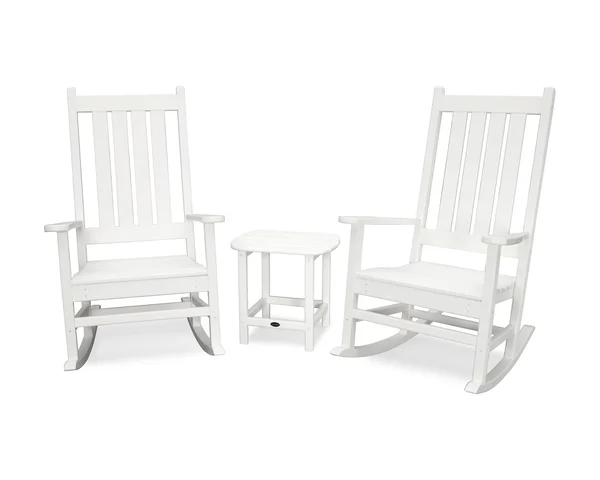 POLYWOOD Vineyard 3-Piece Rocking Set (White), 20.75" x 16.25" x 19.25"