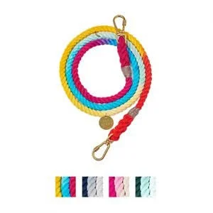 Found My Animal Prismatic Cotton Rope Dog Leash - Adjustable