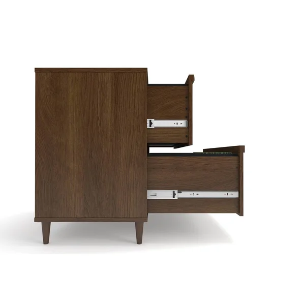 Quarters & Craft Raleigh Collection Home Office Lateral Filing Cabinet - in Vintage Walnut (QCLATMMW)
