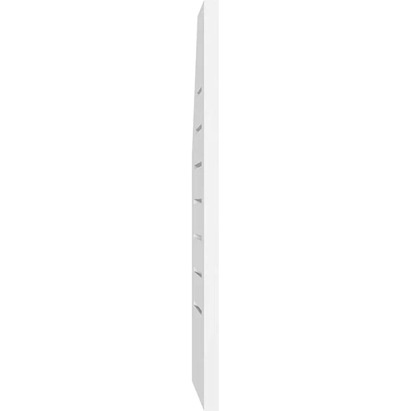 Ekena Millwork GVPOR24X3601SF 24x22W x 36x22H Half Octagon Top Right Surface Mount PVC Gable Vent: Functional, w/ 3-1/2x22W x 1x