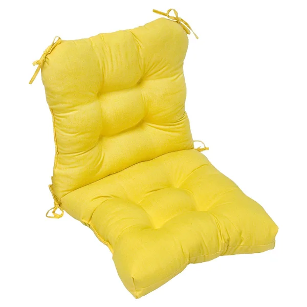 Greendale Home Fashions Outdoor Seat/Back Chair CUSHION, Sunbeam, 42 x 21 x 4 inches