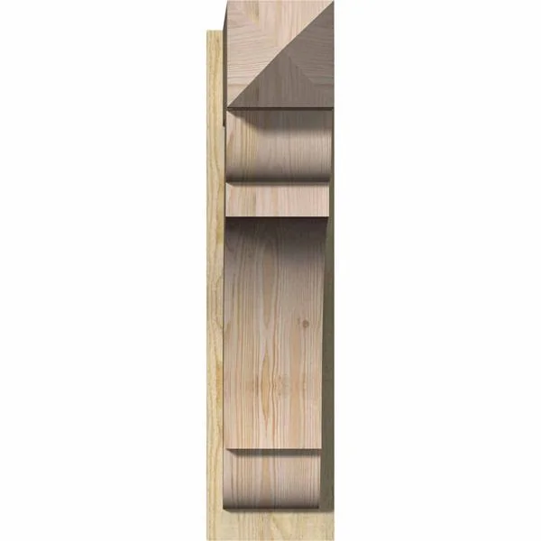 Ekena Millwork OUT08X24X32OLY03RDF 8x22W x 24x22D x 32x22H Olympic Rough Sawn Arts and Crafts Outlooker - Douglas Fir