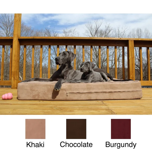 Big Barker 7 inch Pillow Top Orthopedic Dog Bed for Large and Extra Large Breed Dogs (Sleek Edition), Brown