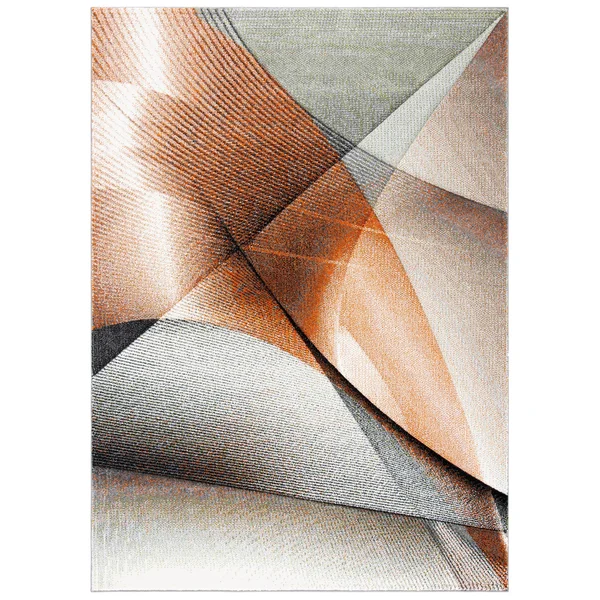 Safavieh Hollywood Rug Collection HLW715P - Grey - Orange - 9& x 12&