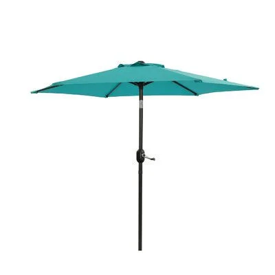 Ricki 7&4x22 Hexagonal Market Umbrella Arlmont & Co. Fabric Color: Lake Blue