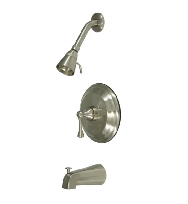 Kingston Brass Gkb2632bl Water Saving Metropolitan Tub & Shower Faucet with Lever Handle, Polished Brass