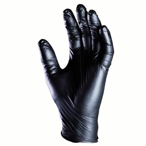 Ashland NGBM - Black Nitrile Gloves, Powder Free, Medium, 1000/CS