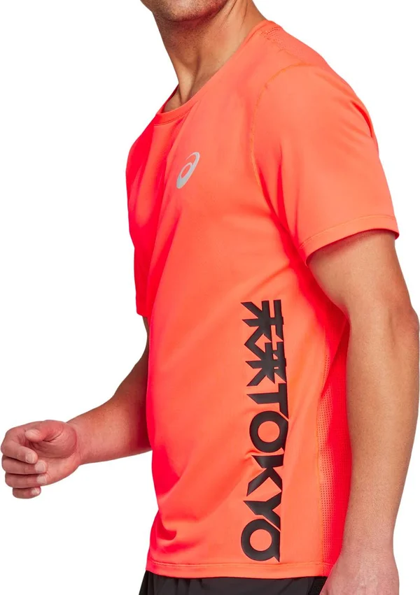 Asics Future Tokyo Short Sleeve Orange Black T-Shirt M