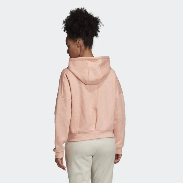 Adidas Women's ID Melange Hoodie - Large, Glow Pink