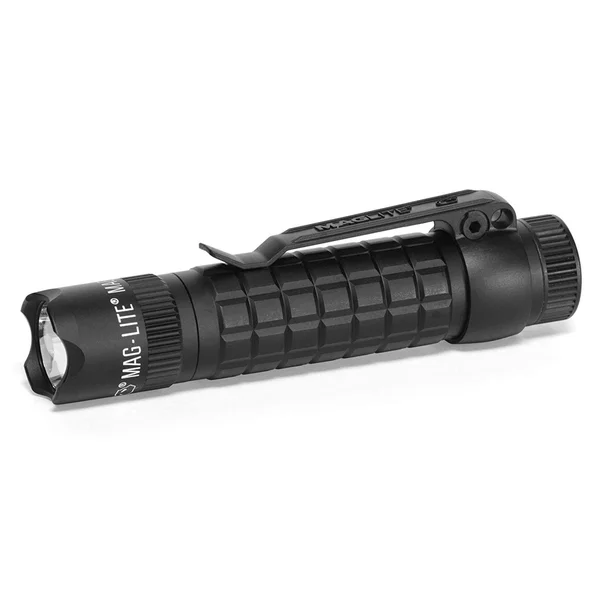 Maglite Mag-Tac LED 2-Cell CR123 Flashlight - Crowned-Bezel, Matte Bla