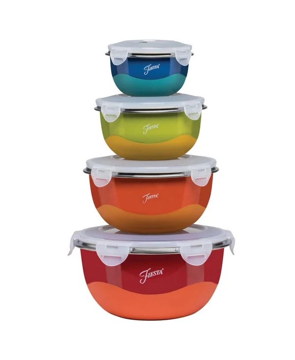 Fiesta 8-Piece Microwave Safe Mixing Bowl Set