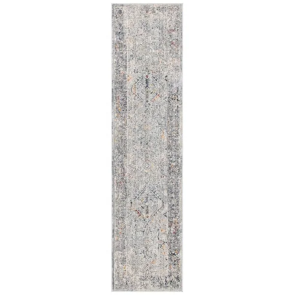 Safavieh History Rug Collection HIS584F - Light Grey, Navy - 5&-1x22 x 7&-6x22