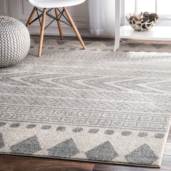 nuLOOM Shaina Tribal Area Rug, 6& 7x22 x 9&, Grey
