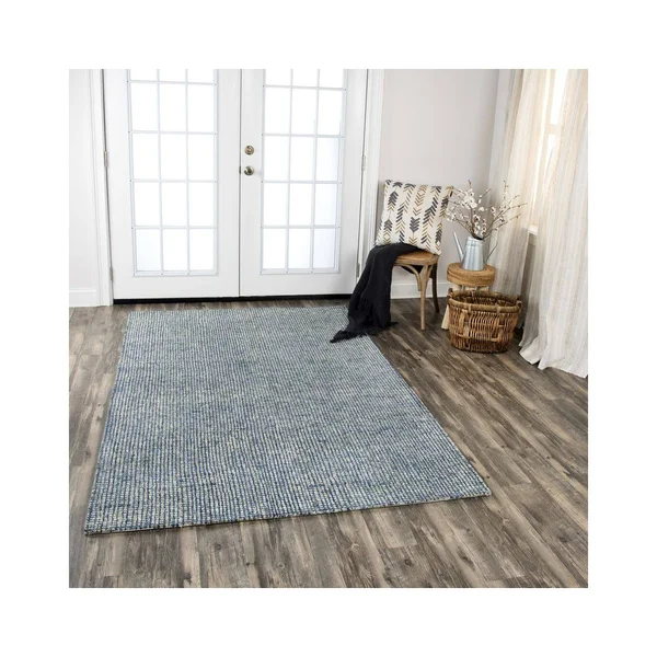 Rizzy Home TALTAL10100091818 18 x 18 in. Talbot Area Rug Sample - Blue, As shown