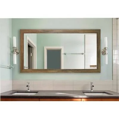 Landover Rustic Distressed Bathroom/Vanity Mirror Size: 57.5x22 H x 35x22 W, Finish: Brown