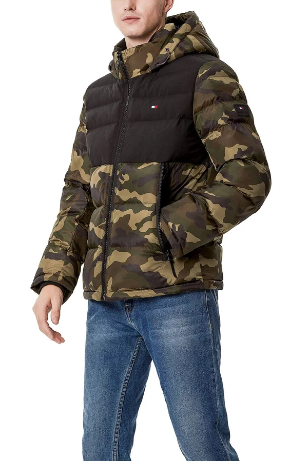 Tommy Hilfiger Mens Hooded Puffer Jacket