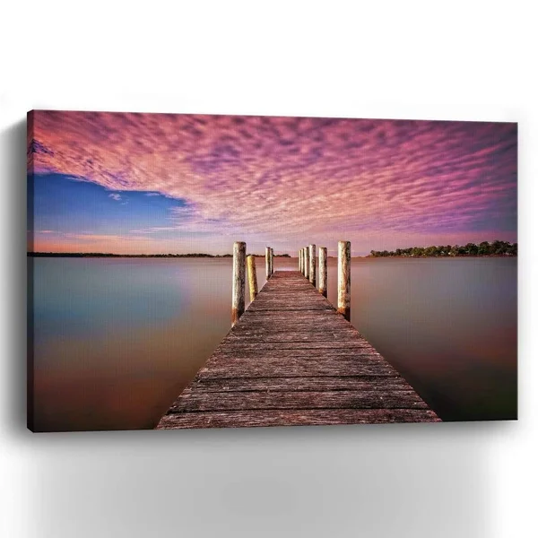 Pink Pier Canvas Giclee