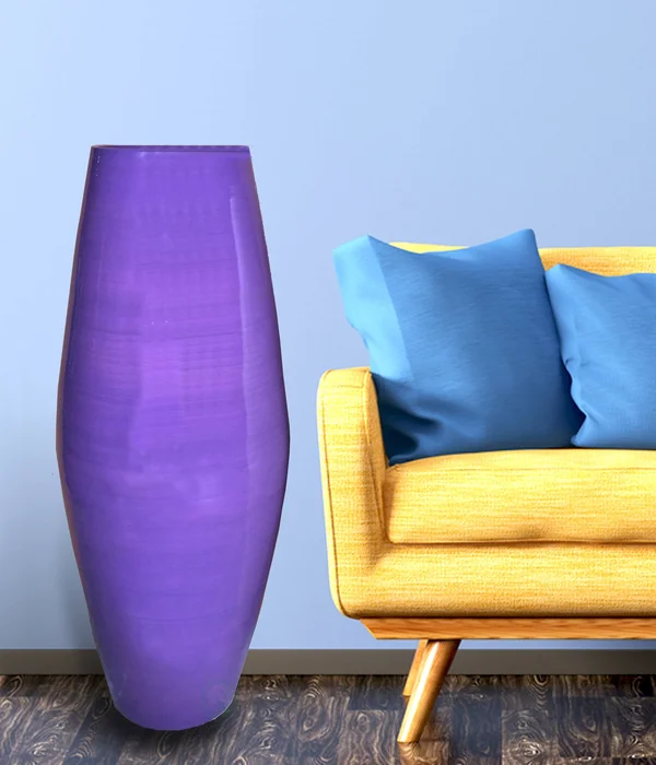 27.5x22 Tall Bamboo Floor Vases - Set of 3 Colors
