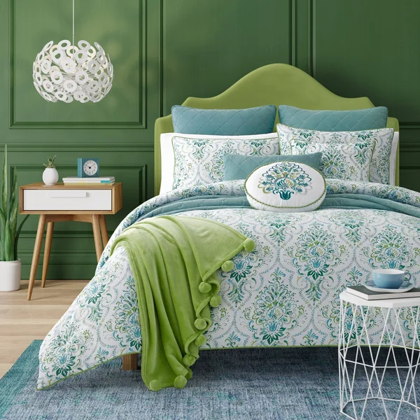 Kinsley Teal Comforter Set by Five Queens Court - Size: Twin