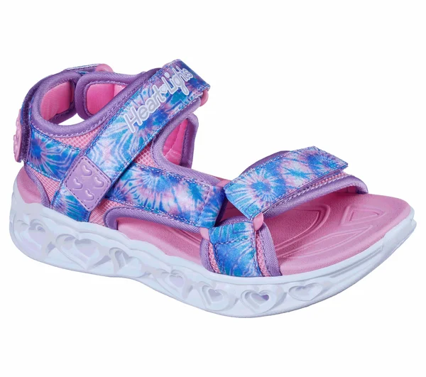 Skechers Infant Girls& S Lights Heart Lights Color Groove Sandal