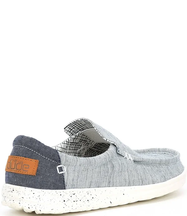Hey Dude Mikka Chambray (Cloud Blue) Men's Shoes