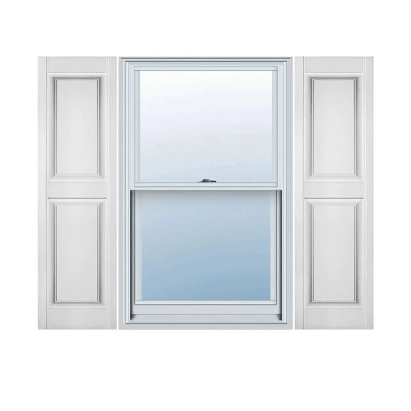 12 inchw x 75 inchh Lifetime Vinyl, Standard Two Equal Panels, Raised Panel Shutters, w/Installation Shutter-Lok&s & Matchin