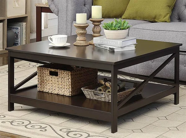 Convenience Concepts Square Coffee Table, Espresso