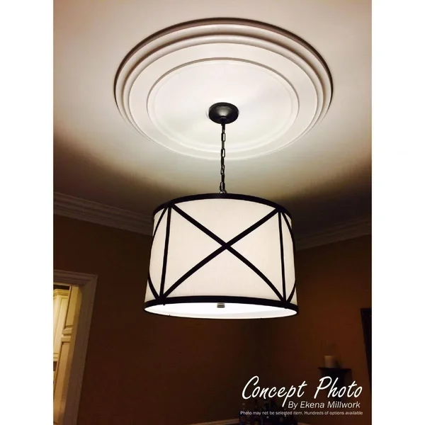 20x22OD x 3 5/8x22ID x 1x22P Jackson Ceiling Medallion (Fits Canopies Up to 5 1/8x22) - Hand-Painted Antique Copper