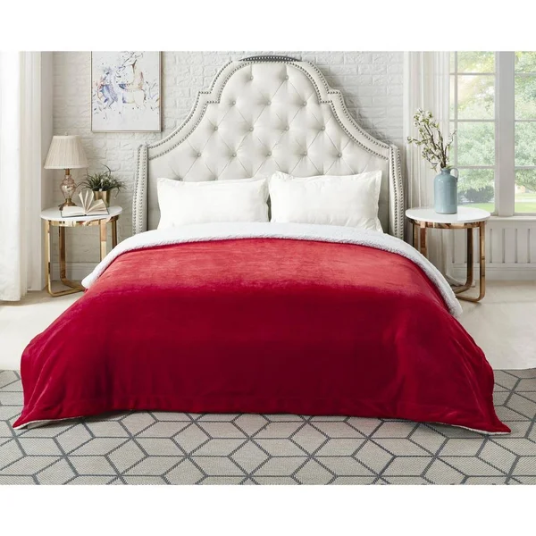 Cozy Tyme Orville Red 90-in x 90-in Polyester Blanket - B173A-20RDQ-LS