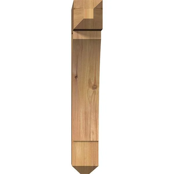 Ekena Millwork 3 1/2x22W x 14x22D x 22x22H Thorton Craftsman Smooth BRACKET, Western Red Cedar