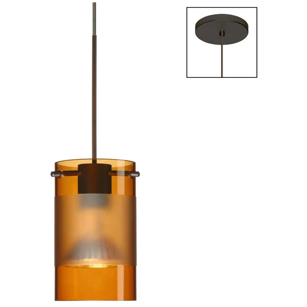 Besa Lighting 1XT-6524EG-LED-BR Scope Pendant Light, Bronze
