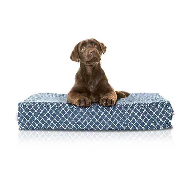 eLuxury Orthopedic Memory Foam Dog Bed - Large, Blue