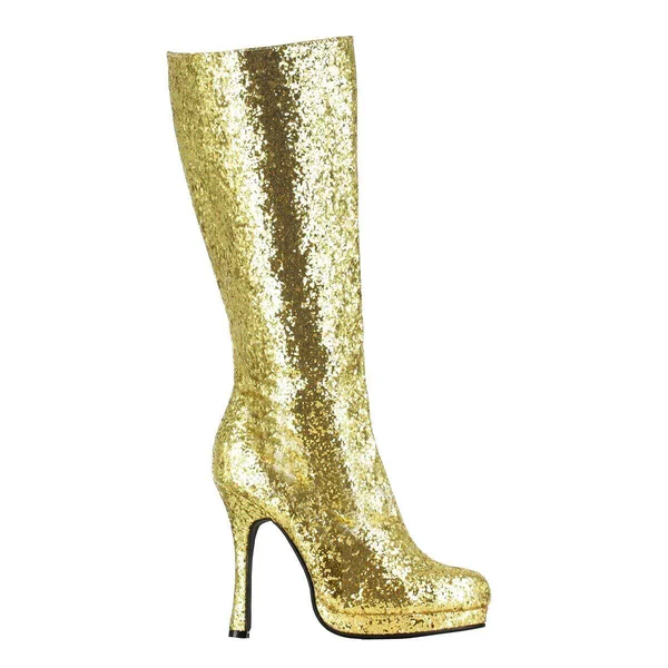Silver Glitter Boots