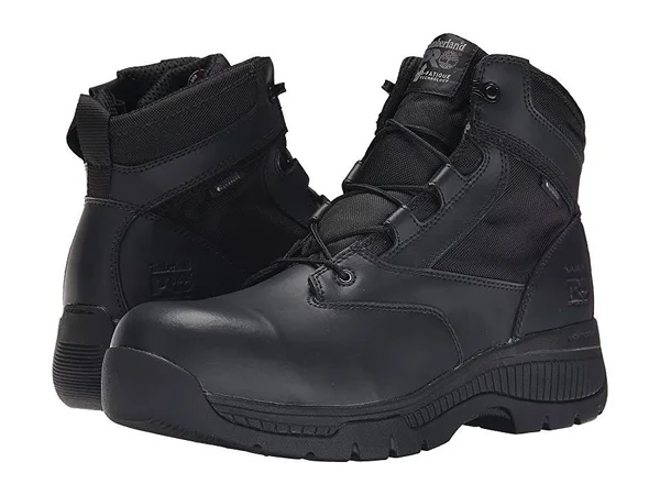 Timberland Pro Men's 6 in. Valor Duty Composite Toe Waterproof Side-Zip Work Boot - Black