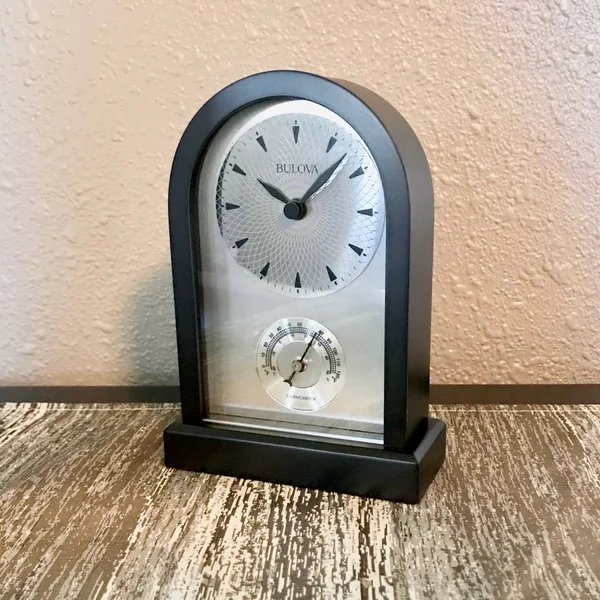 Bulova Madison Desk Clock Black