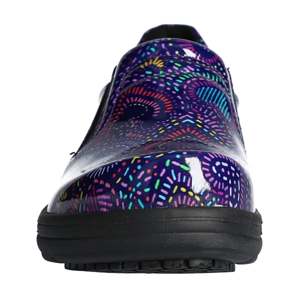 Women's Easy Works by Easy Street Bind Purple Hearts Slip-Resistant Clogs Size 10 WW