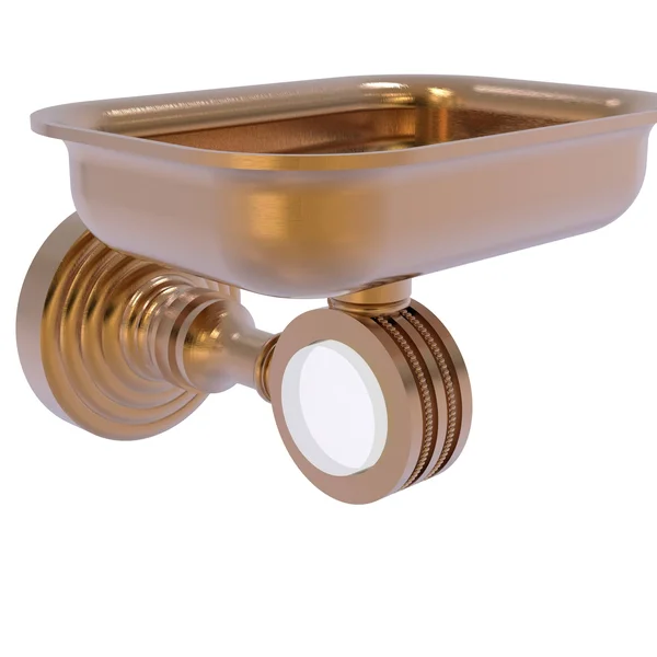 Allied Brass PG-32D-BBR Pacific Grove Collection Wall Mounted Soap Dish Holder with Dotted Accents Brushed Bronze