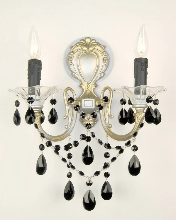 Classic Lighting 57002 CHP S Via Venteo Wall Sconce in Champagne Pearl with Swarovski Elements