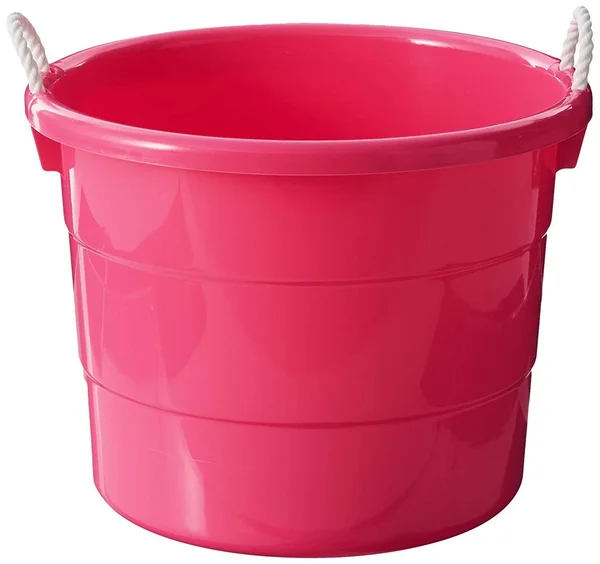 Homz 18-Gallon Kids Storage Rope Handle Tub, Pink - 4 pack
