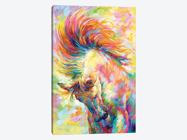 Leon Devenice Paintings on Canvas Art - Brave Horse Print ( Animal Art > Farm Animals > Horses art)