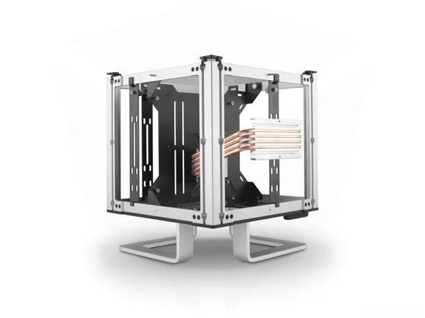 Streacom ST-DB4 Silver Fanless Aluminium Bi-Symmetrical ITX Chassis - 260 x 260 x 270mm