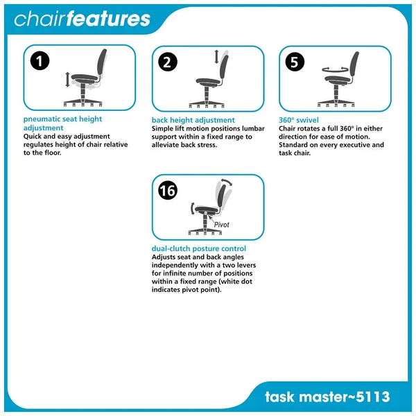Safco Task Master Deluxe Workbench Chair