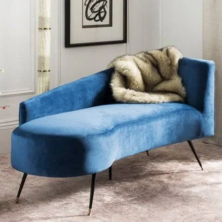 Mercer41 Sheena Settee Chaise Lounge - Black