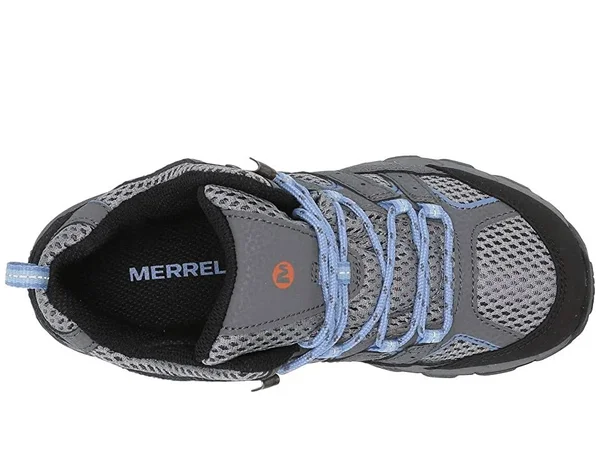 Merrell Kid's Moab 2 Mid Waterproof Boot - Size: 1, Grey/Periwinkle