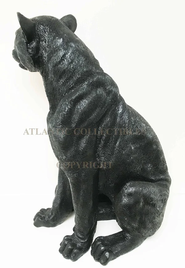 Ebros Gift Large Black Panther Statue 20.5x22 Tall wildlife Black Jaguar Ghost Forest Hunter Sculpture Home and Garden Patio Dec