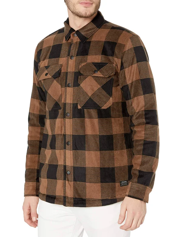 Volcom Bower Polar Zip Men's- Bison
