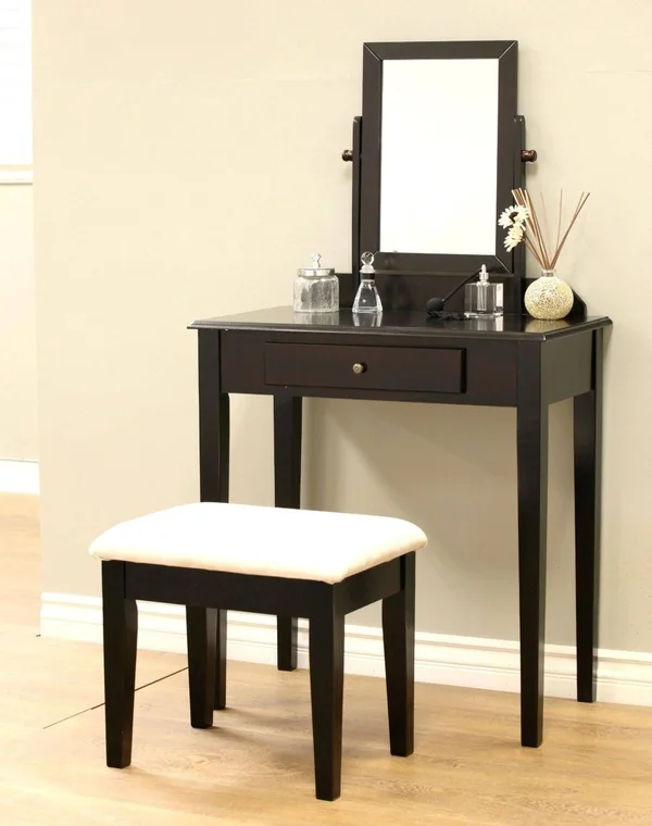 Frenchi Furniture Wood 3 PC Vanity Set Espresso